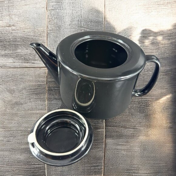 Vintage Copco Sam Lebowitz Design Black Ceramic Teapot Carafe Made In Korea VTG - Picture 2 of 10